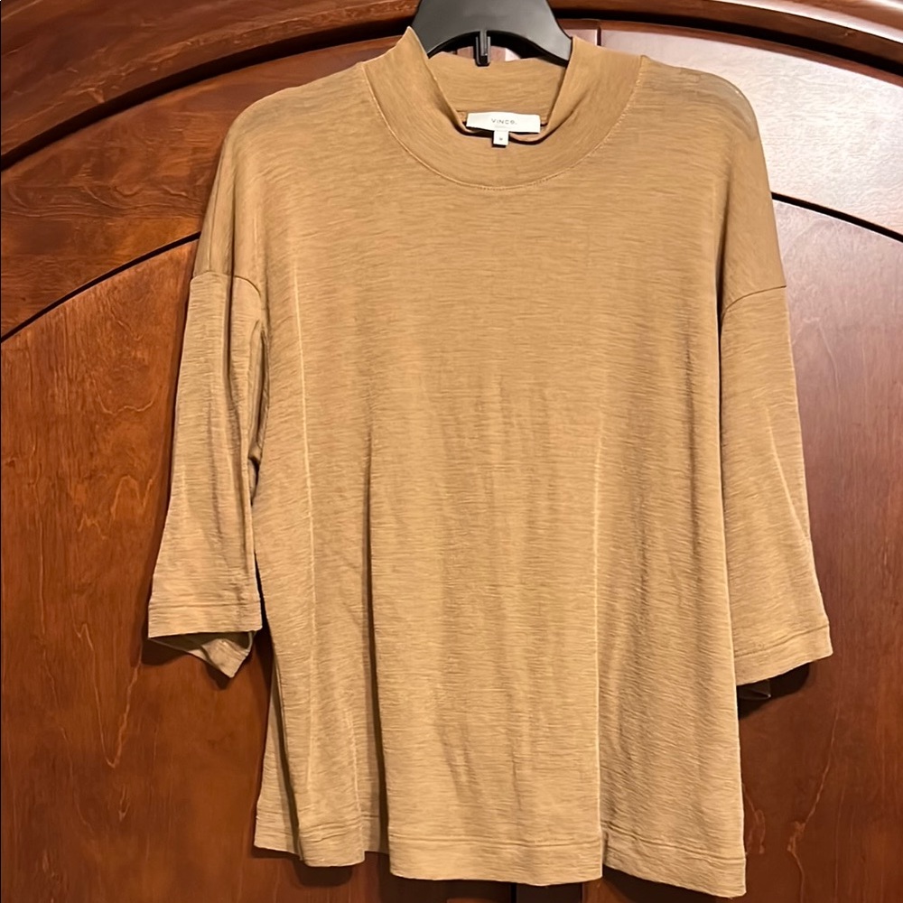 Vince Tan Turtleneck T-Shirt